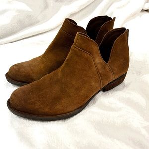 Born camel suede booties